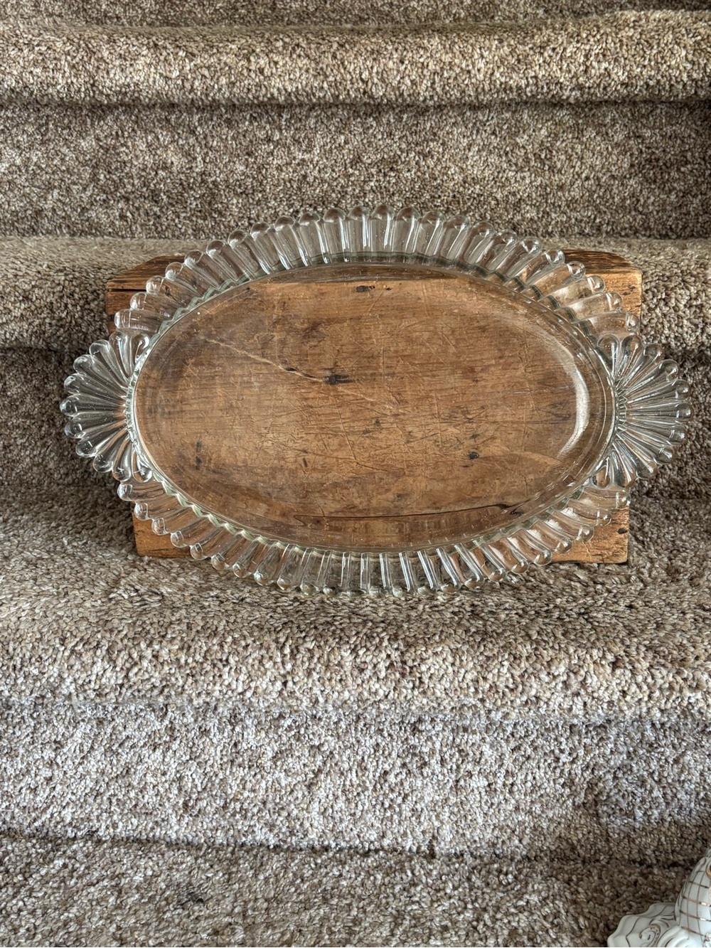 Clear Glass Oval Serving Platter - Elegant Decorative Tray
